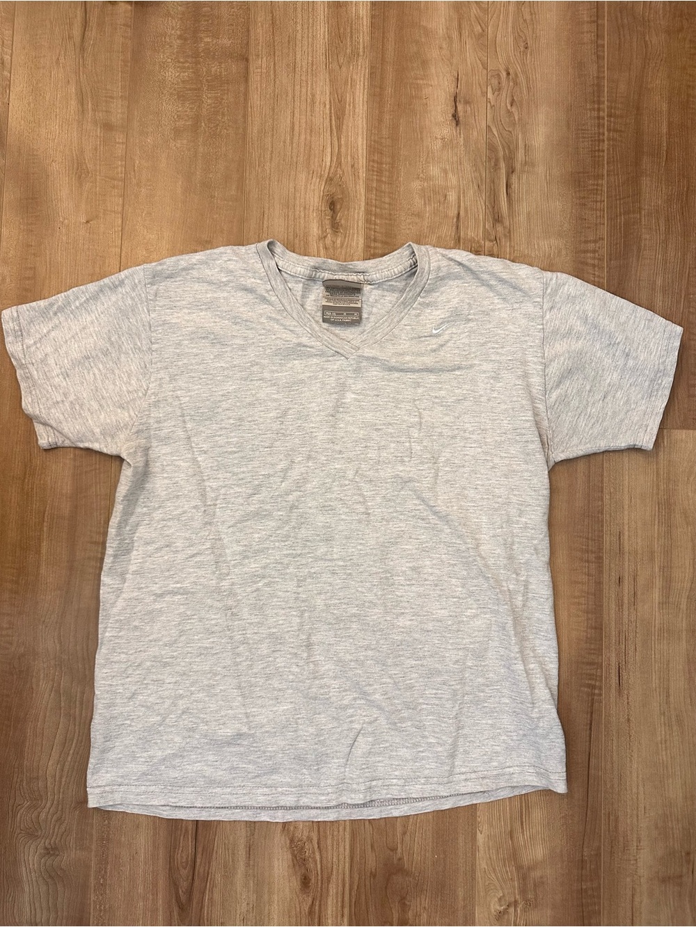 Nike Woman’s Vintage Heather Gray V-Neck Short Sleeve Tee